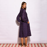Navy Diamond printed Dress