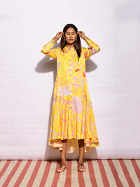 Yellow Zaal Printed Dress