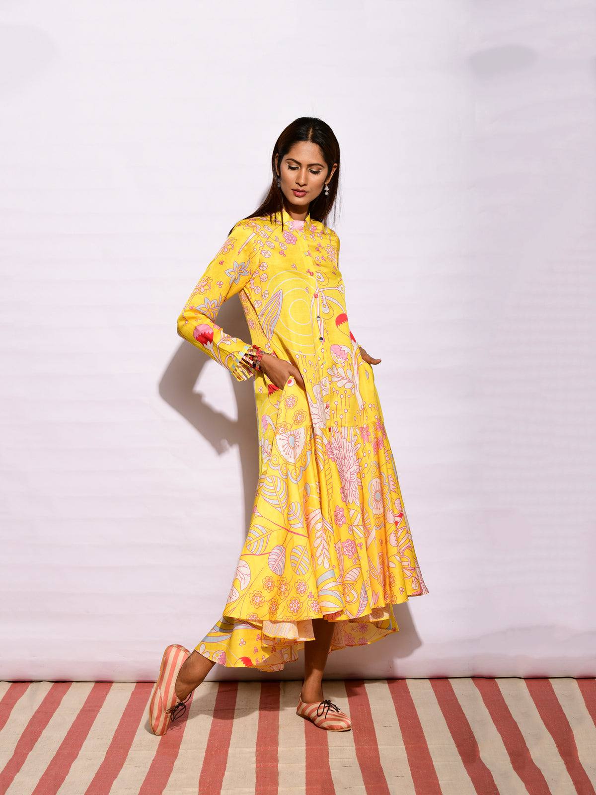 Yellow Zaal Printed Dress
