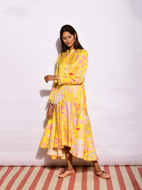 Yellow Zaal Printed Dress