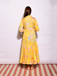 Yellow Zaal Printed Dress