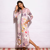 Printed Ivory Jaal Long Shirt dress