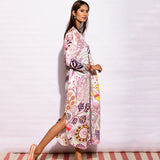 Printed Ivory Jaal Long Shirt dress