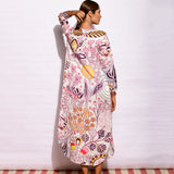 Printed Ivory Jaal Long Shirt dress