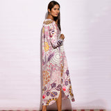 Printed Ivory Jaal Long Shirt dress