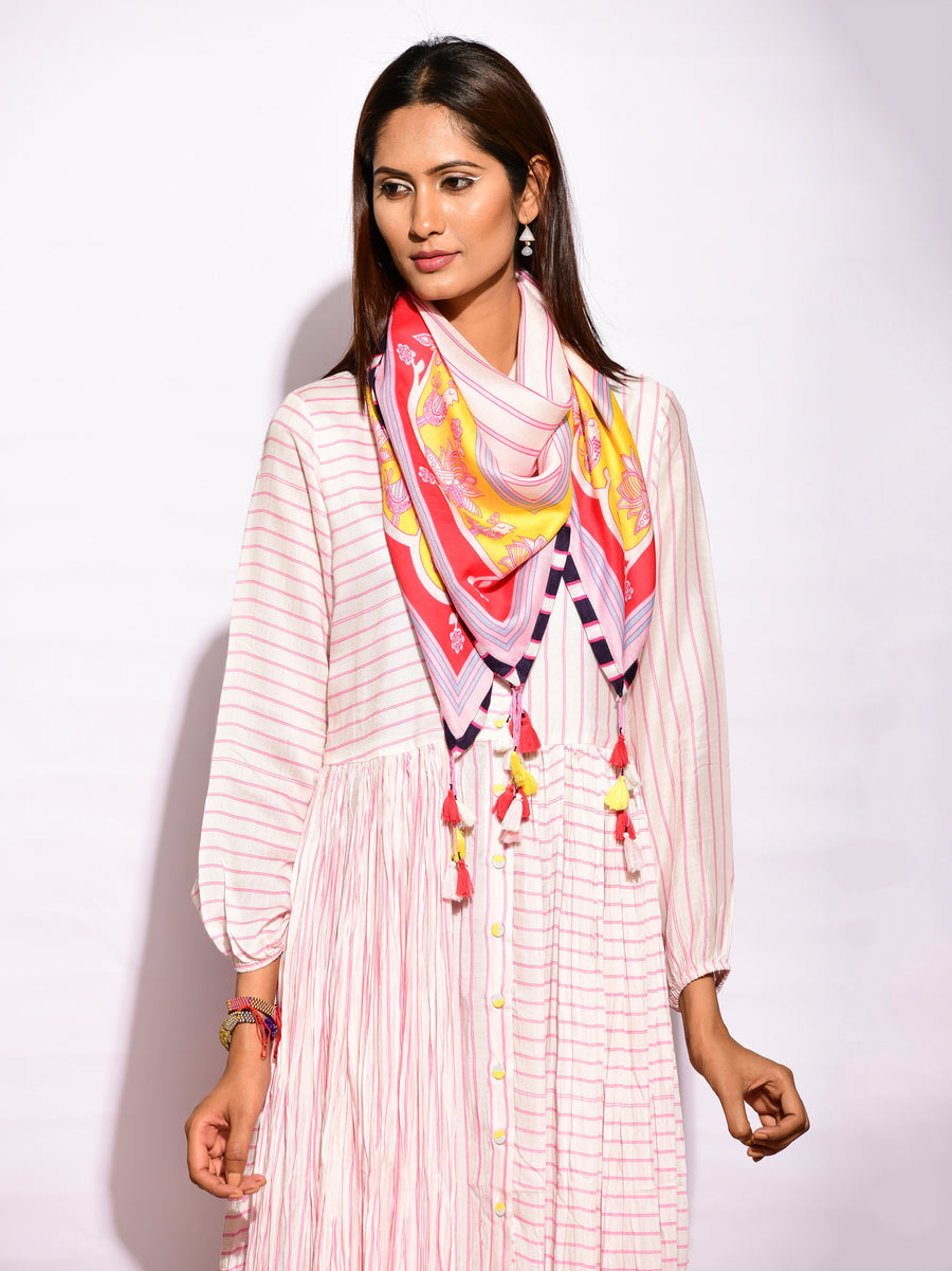 Off white Printed Scarf