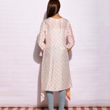 Off White Printed Wrap Tunic Dress