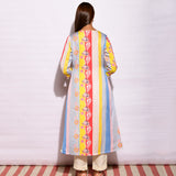 Multi Striped Printed Side Placket Kurta