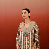 Paisley Printed Embroidered Tarang Kaftan Set