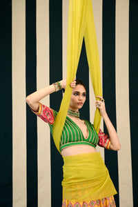 Tarang Multi Printed Embroidered Lehenga Set