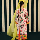 Mirror Work with Ivory Printed Kurta Set