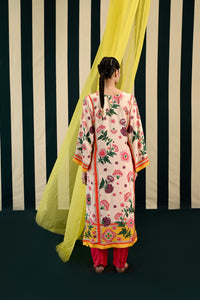 Mirror Work with Ivory Printed Kurta Set