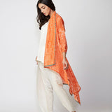 Amber Tribal Shibori Chanderi Jacket And Dhoti Pants