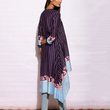 In Bloom Navy Printed Asymmetrical Tunic