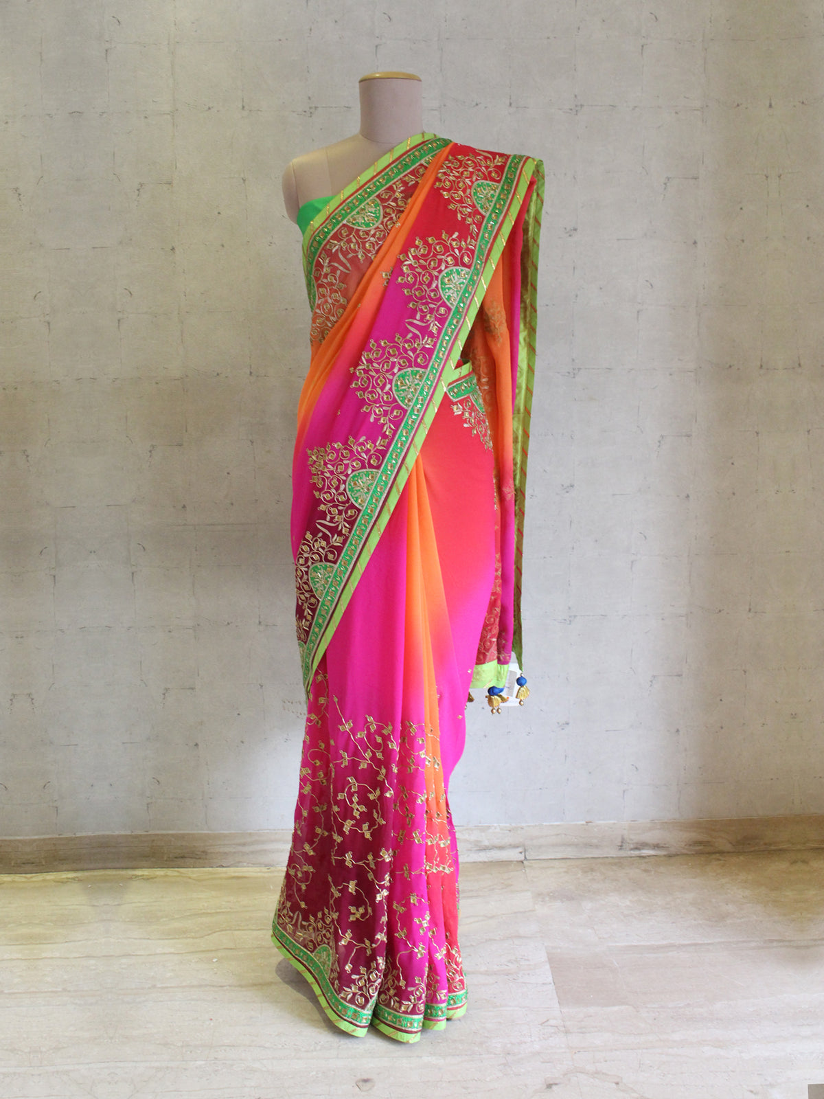 Rajwada Ombre Gota Saree