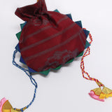 Maroon Shibori Potli Bag