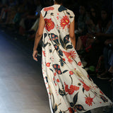 Bagh Applique Embroidered Jacket With Printed Striped Dress