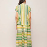 Polka Dots Striped Pleated Pants