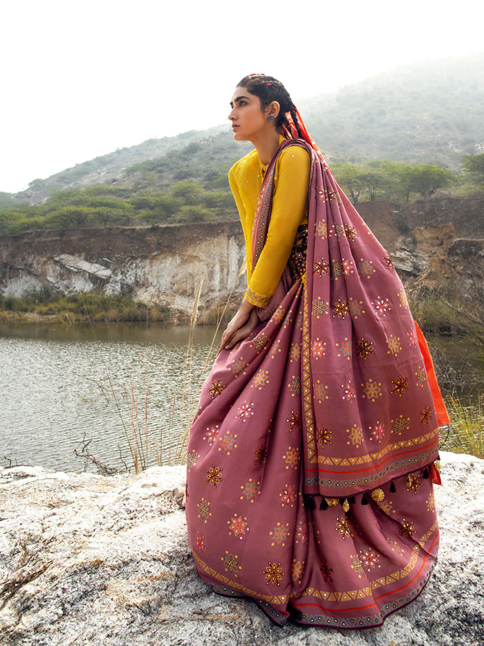 Morbagh Rose Pink Saree with Blouse