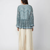 Chevron Printed Peplum Shirt