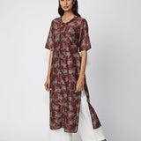 Mahogany Printed Straight Kurta