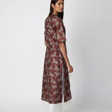 Mahogany Printed Straight Kurta