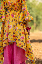 Kamal Zaal Yellow Overlay with dress