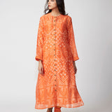 Amber Tribal Shibori Chanderi Kurta