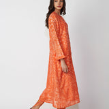 Amber Tribal Shibori Chanderi Kurta
