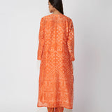 Amber Tribal Shibori Chanderi Kurta