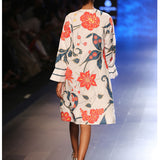 Bagh Applique Front Open Tunic Dress