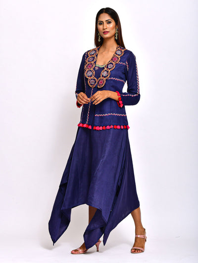 Kamal Embroidered jacket With Dress