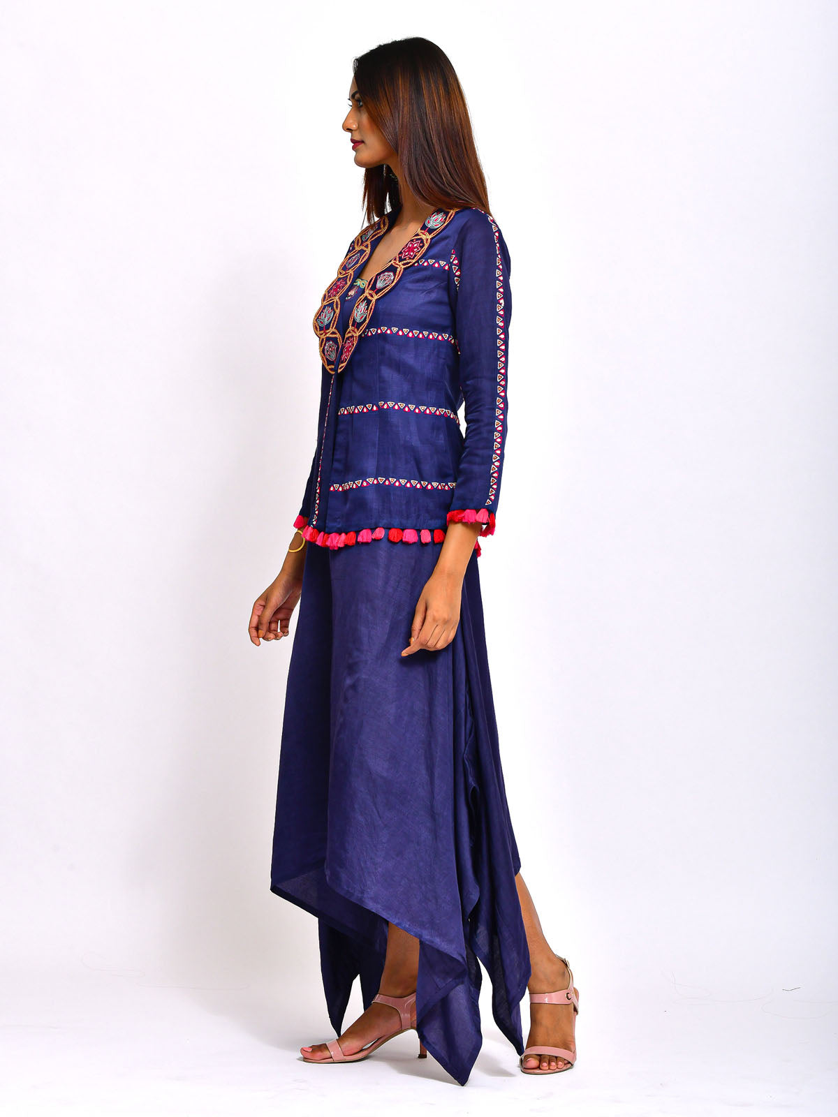 Kamal Embroidered jacket With Dress