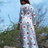 Stripes Printed Teal Kurta