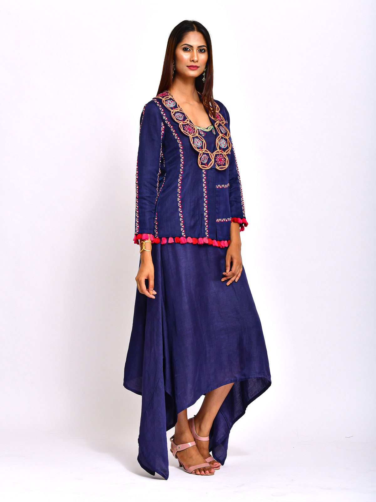 Kamal Embroidered jacket With Dress