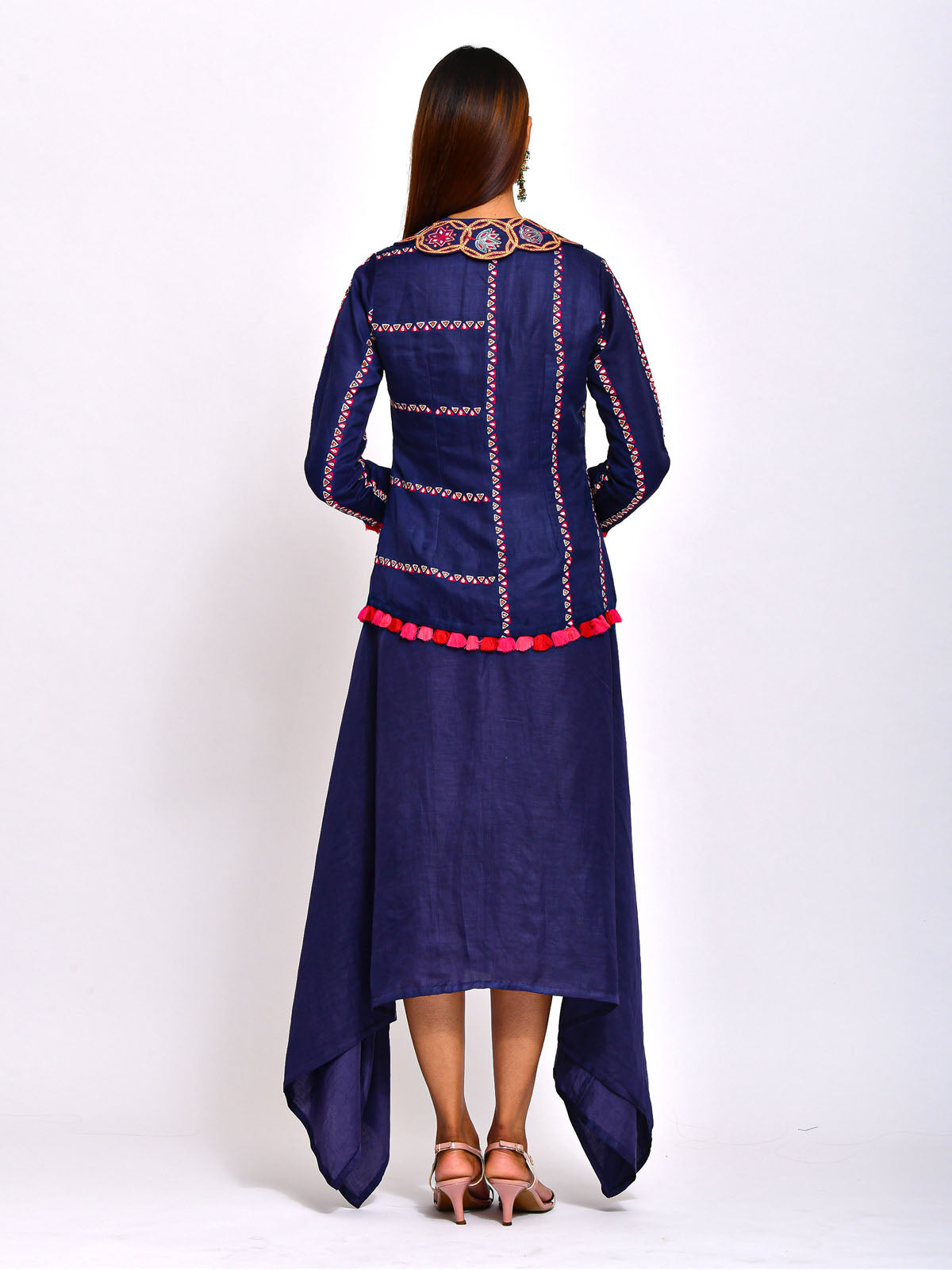 Kamal Embroidered jacket With Dress