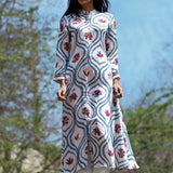 Stripes Printed Teal Kurta