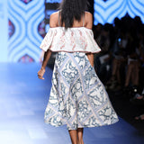 Alia Bhatt In Our Love For Stripes Printed Off Shoulder Dress