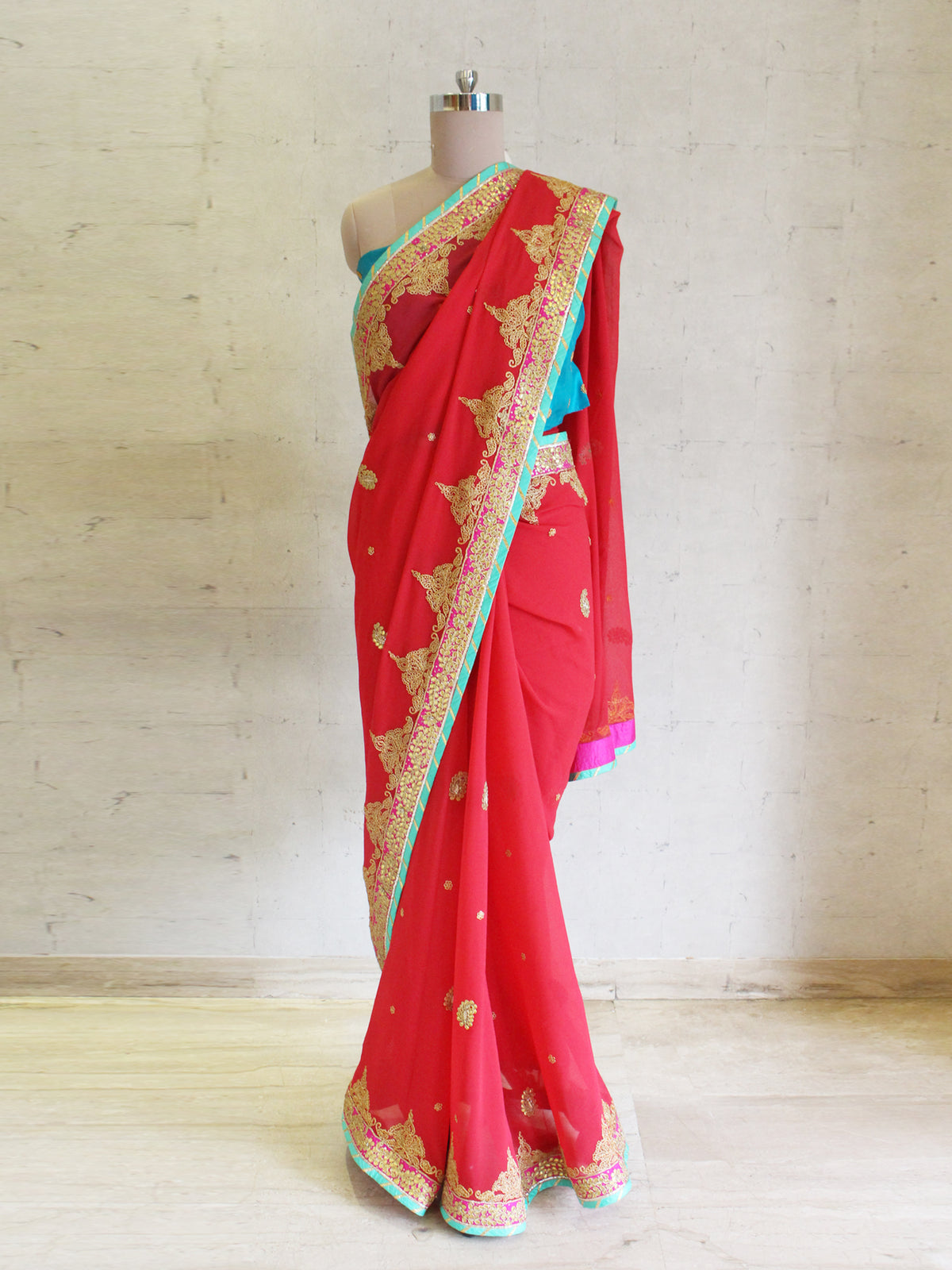 Red Marodi Saree