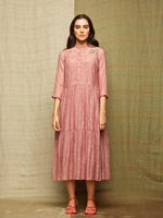 Rose Blush Tiered Embroidered Tunic Dress