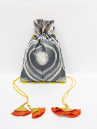 Grey Shibori Potli Bag