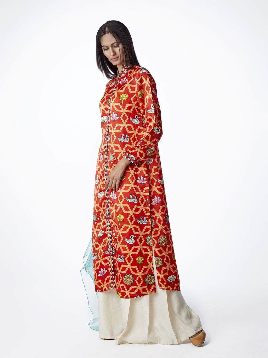 Kurta, tunic set, Bundi, Swati Vijaivargie, printed, Indian apparel, indiandesigner