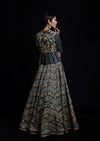 Black vintage garden lehenga