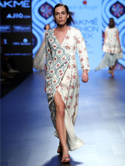 Taapsee Pannu in our Love for Stripes Printed Wrap Dress
