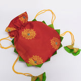 Red Buta Shibori Potli Bag