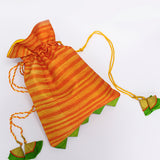 Amber Buta Shibori Potli Bag