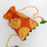 Amber Buta Shibori Potli Bag
