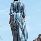 Love For Stripes Printed Teal Kurta