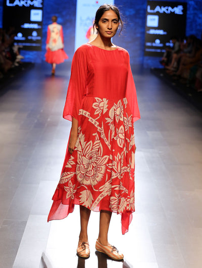 Bagh Applique Embroidered Tunic Dress