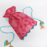 Pink Shibori Potli Bag